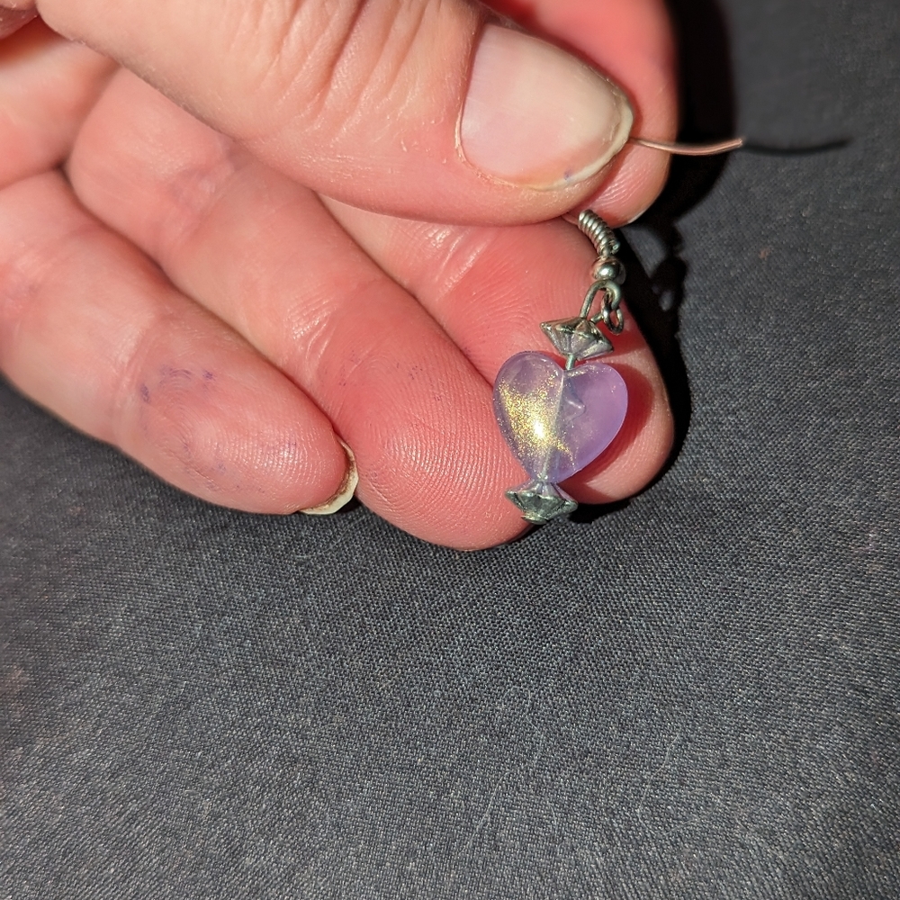 Beaded Heart Earrings